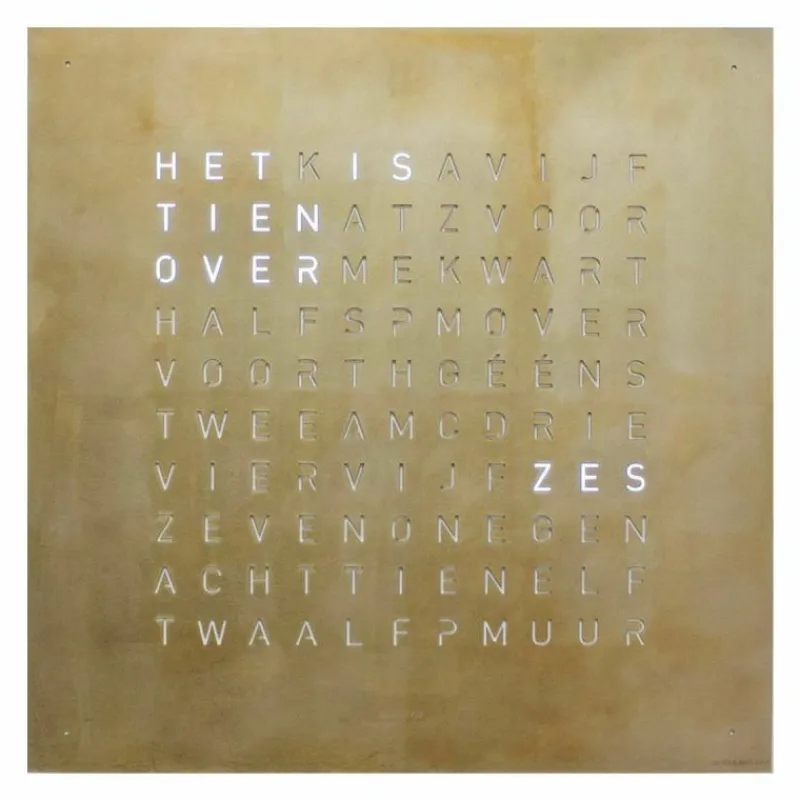 Hot QLOCKTWO Earth 180 Klok Klokken