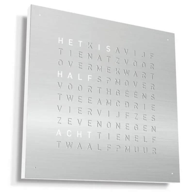 Hot QLOCKTWO Earth 45 Metal Klok Klokken