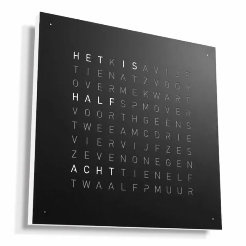Hot QLOCKTWO Earth 45 Metal Klok Klokken
