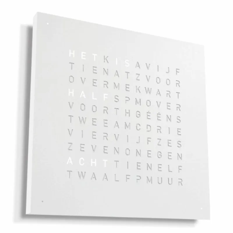Hot QLOCKTWO Earth 45 Metal Klok Klokken