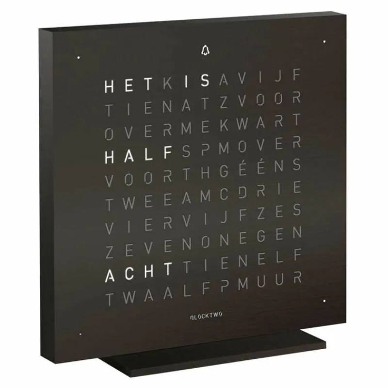 Online QLOCKTWO Earth 13,5 Tafelklok Klokken