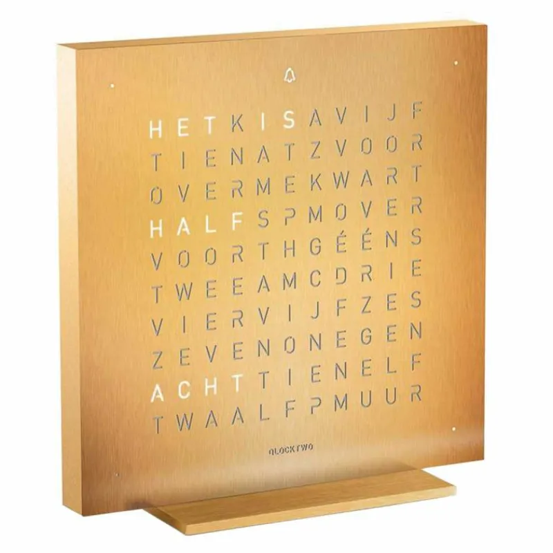 Online QLOCKTWO Earth 13,5 Tafelklok Klokken