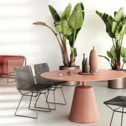 Rock Eettafel Cement Tuintafels|Eettafels
