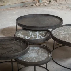 Best Round Tray Bijzettafel, set van 2 Salontafels|Bijzettafels