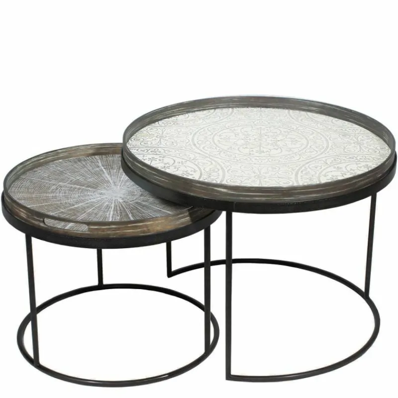 Best Round Tray Bijzettafel, set van 2 Salontafels|Bijzettafels