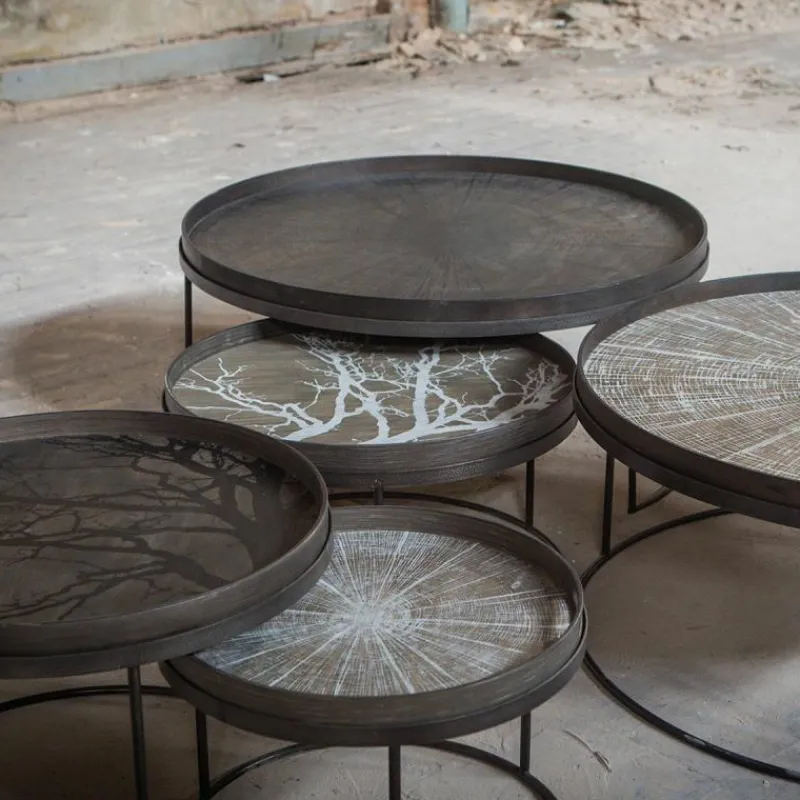 Best Round Tray Bijzettafel, set van 2 Salontafels|Bijzettafels