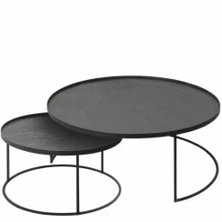 Sale Round Tray Salontafel, set van 2 Salontafels|Bijzettafels