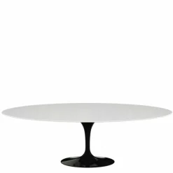 New Saarinen Tulip Eettafel Met Zwart Onderstel - Ovaal Eettafels