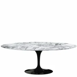New Saarinen Tulip Eettafel Met Zwart Onderstel - Ovaal Eettafels