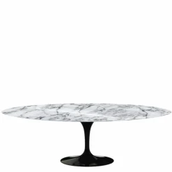 New Saarinen Tulip Eettafel Met Zwart Onderstel - Ovaal Eettafels