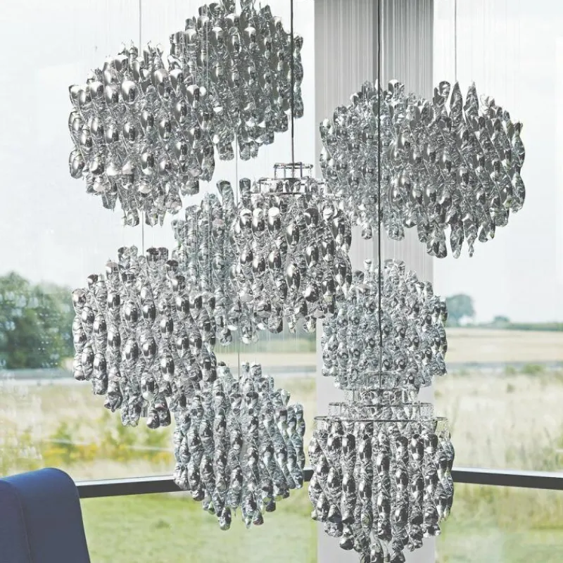 Online Spiral Silver Hanglamp Hanglampen