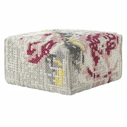 Sale Square Flowers Canevas, Natural Poefs & Hockers
