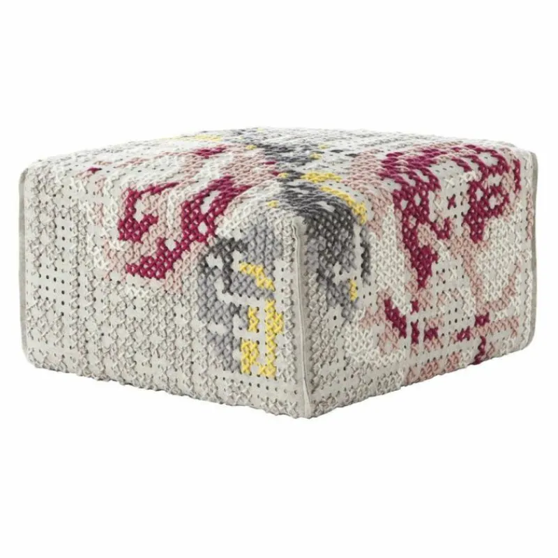 Sale Square Flowers Canevas, Natural Poefs & Hockers