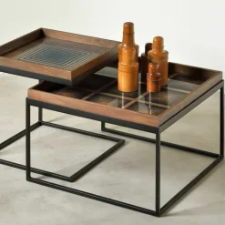 New Square Tray Salontafel Set Salontafels|Bijzettafels