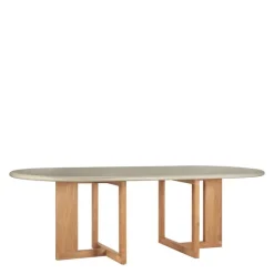 Discount Trestle Outdoor Eettafel Concrete Teak Tuintafels