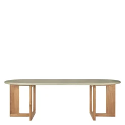 Discount Trestle Outdoor Eettafel Concrete Teak Tuintafels