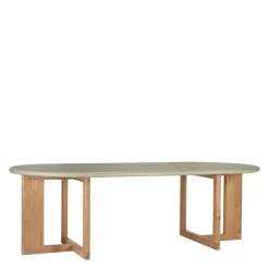 Discount Trestle Outdoor Eettafel Concrete Teak Tuintafels