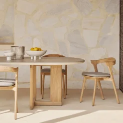 Discount Trestle Outdoor Eettafel Concrete Teak Tuintafels