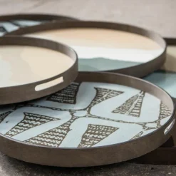 Outlet Wabi Sabi Dienblad Rond Dienbladen