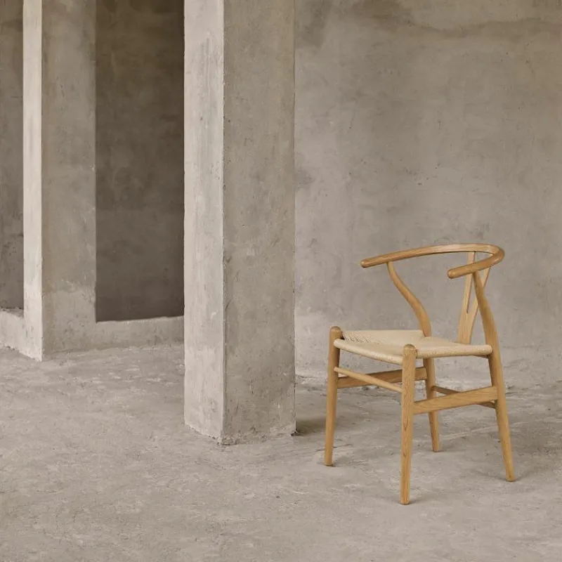 Discount Wishbone Stoel CH24 Eiken Eetkamerstoelen