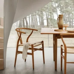 Discount Wishbone Stoel CH24 Eiken Eetkamerstoelen
