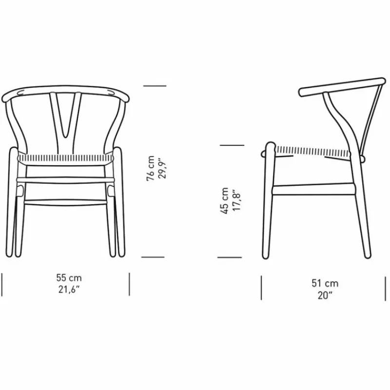 Outlet Wishbone Stoel CH24 Essen Eetkamerstoelen