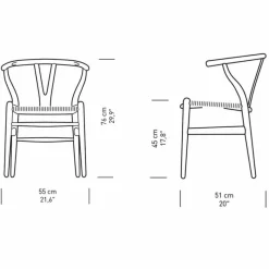 Best Wishbone Stoel CH24 Gekleurd / Naturel Eetkamerstoelen