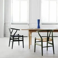 Clearance Wishbone Stoel CH24 Gekleurd / Zwart Eetkamerstoelen