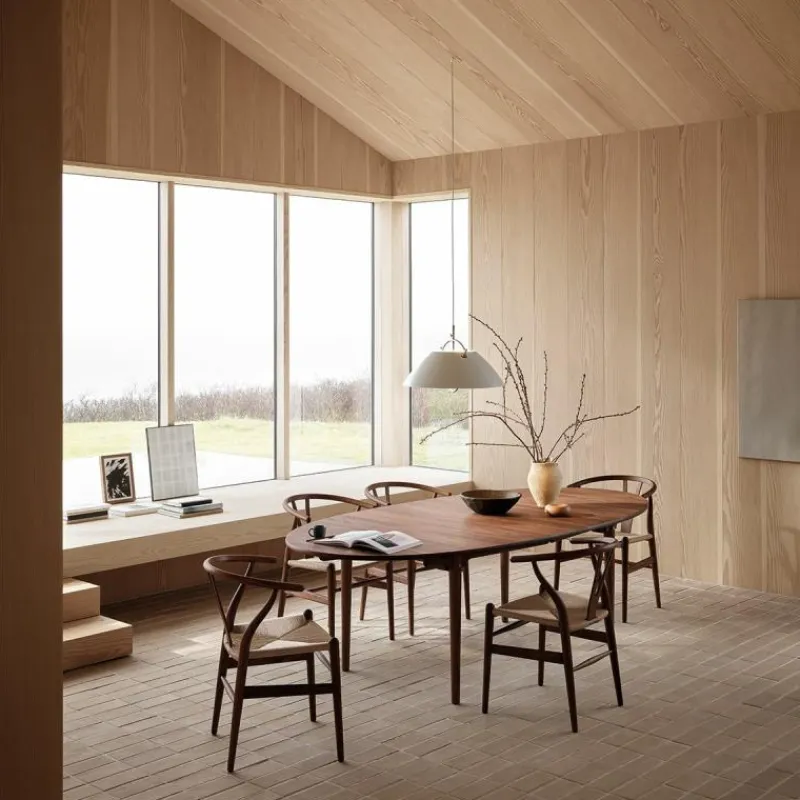 Discount Wishbone Stoel CH24 Noten Eetkamerstoelen