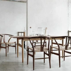 Discount Wishbone Stoel CH24 Noten Eetkamerstoelen