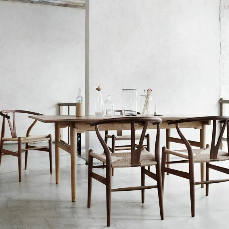 Discount Wishbone Stoel CH24 Noten Eetkamerstoelen