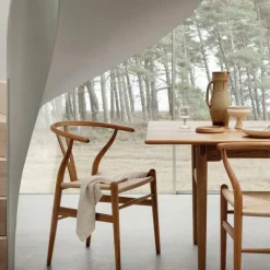 Outlet Wishbone Stoel CH24 Teak Eetkamerstoelen